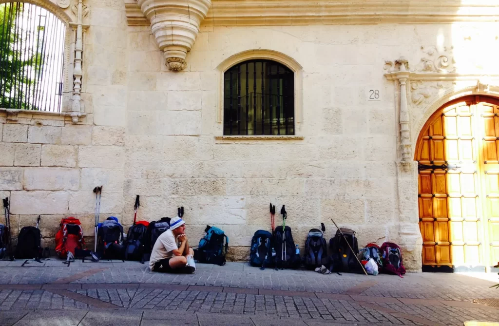 Early line for an albergue in Burgos